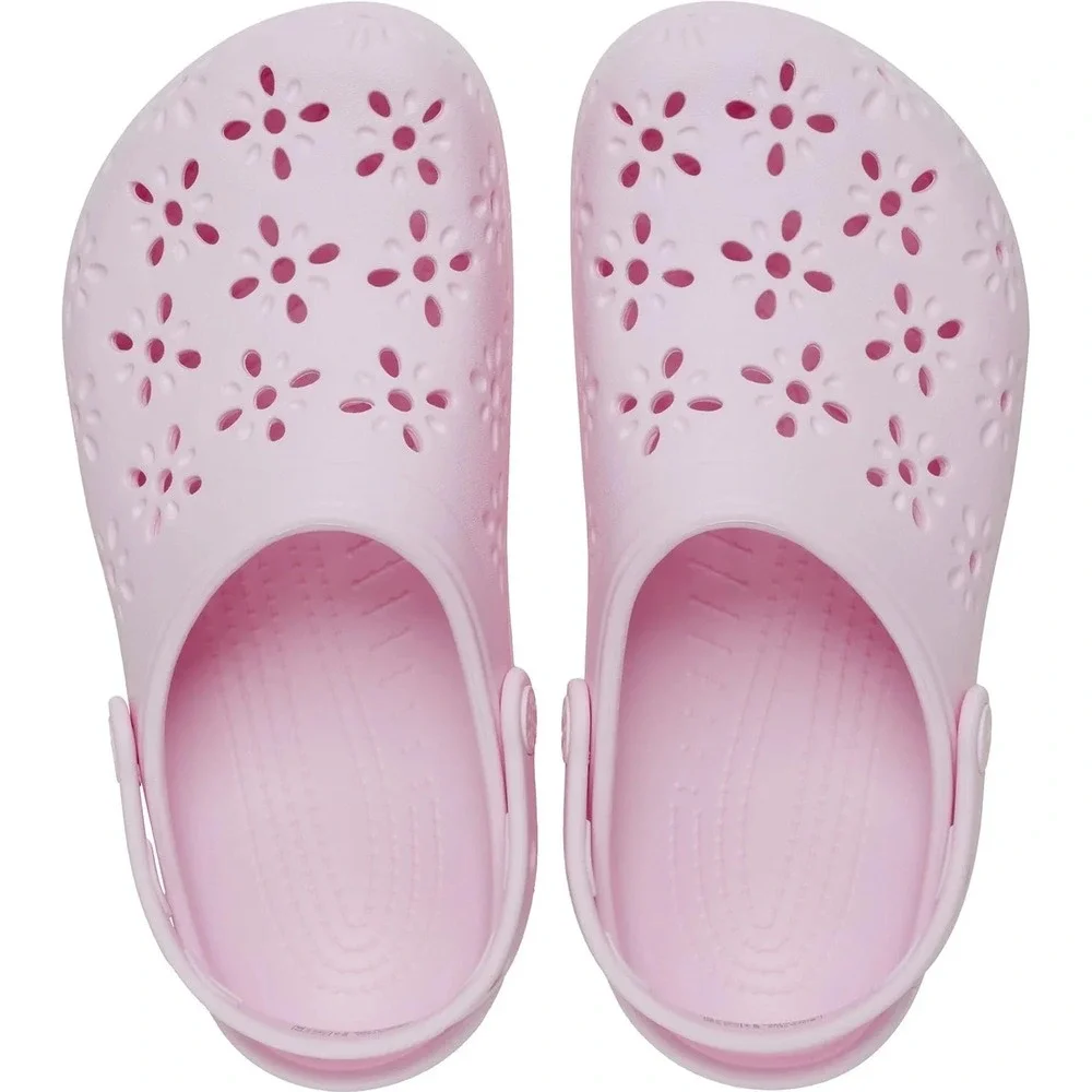 CROCS Classic Floral Cut-Out Clog 210927 PINK MILK NEW - Picture 5 of 6